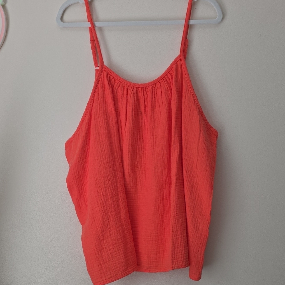 Coral Spaghetti Strap Top
